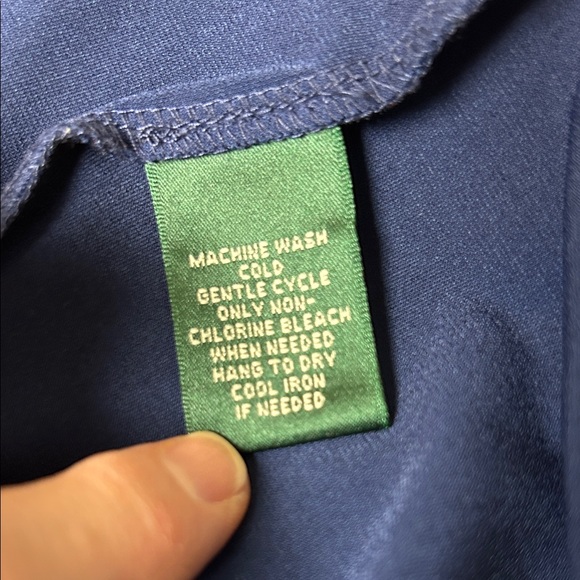 Lauren Ralph Lauren Navy Blue Faux Wrap Women's Dress Size 8 - Picture 7 of 8